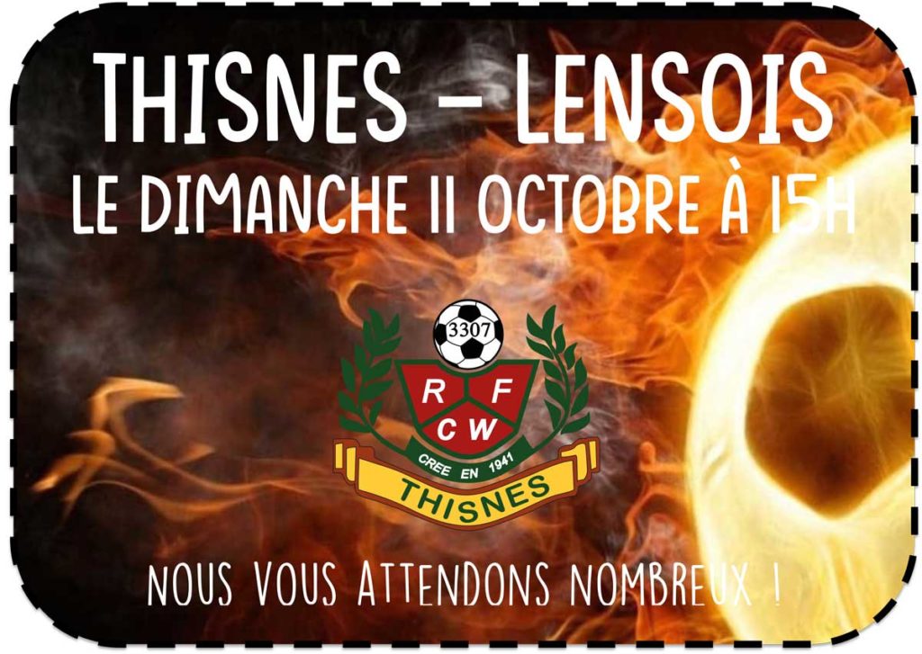 Thisnes – Lensois ce 11 octobre !